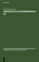 Onomastica Slavogermanica VII