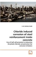 Chloride induced corrosion of steel reinforcement inside concrete