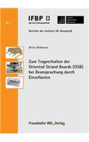 Zum Tragverhalten der Oriented Strand Boards (OSB) bei Beanspruchung durch Einzellasten.