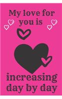 My love for you is increasing day by day