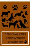 Dog Walker's Appointment Logbook Brown