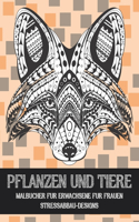 Malbücher für Erwachsene für Frauen - Stressabbau-Designs - Pflanzen und Tiere