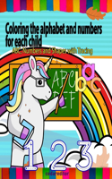 Coloring the alphabet and numbers for each child