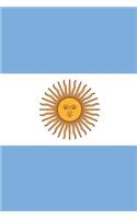 Argentina Flag Notebook - Argentine Flag Book - Argentina Travel Journal: Medium College-Ruled Journey Diary, 110 page, Lined, 6x9 (15.2 x 22.9 cm)