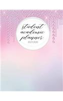 Student Academic Planner 2019-2020: Rainbow Diamond Driping Faux Glitter - Student Homework Assignment Planner - Calendar - Organizer - To-Do List - Notes - Class Schedule - Teens Girl