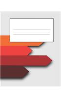 ORANGE Composition Notebook: 7.5 X 9.25 Primary Ruled 110 pages book for girls, kids, school, students and teachers