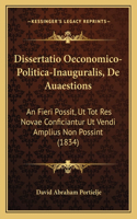 Dissertatio Oeconomico-Politica-Inauguralis, De Auaestions