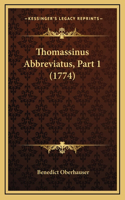 Thomassinus Abbreviatus, Part 1 (1774)