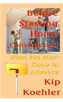Before Starting Home Construction