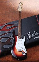 FenderTM StratocasterTM - Classic Sunburst Finish: Officially Licensed Miniature Guitar Replica