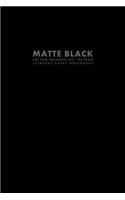 Matte Black Dot Grid Notebook, 6x9, 100 Pages