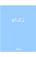 Notebook for Cornell Notes, 120 Numbered Pages, #SIMPLE, Blue Cover: For Taking Cornell Notes, Personal Index, 8.5"x11", Hashtag Series, Genius Edition