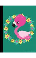 Pink Flamingo Notebook: College Ruled Pink Flamingo Print Blank Journal for School Supplies and Gifts, Standard Letter Size, 100 Pages