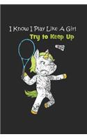 Badminton Player Girl Notebook