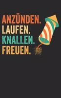 Anzünden. Laufen. Knallen. Freuen.