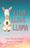 Llive LLove Llama 2020 Weekly Planner