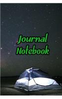 Journal Notebook: Star Daily Journaling - Lined Paper Wide Ruled Notes Spark Your Imagination and Positive Thinking - Camping Cover Print