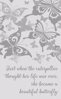 Grief Journal: Caterpillar to Butterfly: Pregnancy, Infant, Baby, and Child Loss 6x9 College Ruled Notebook