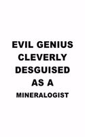 Evil Genius Cleverly Desguised As A Mineralogist: Creative Mineralogist Notebook, Minera Worker Journal Gift, Diary, Doodle Gift or Notebook - 6 x 9 Compact Size, 109 Blank Lined Pages
