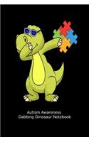 Autism Awareness Dabbing Dinosaur Notebook