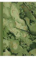 Marble Journal with Vintage Endpaper Pattern (Leafy Green Edition)