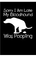 Sorry I Am Late My Bloodhound Was Pooping