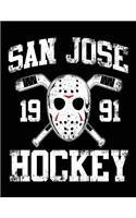 San Jose 1991 Hockey: Hockey Composition Notebook Journal College Ruled