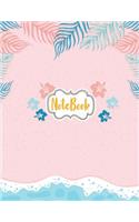 Notebook: Summer Aloha Cover: Journal Notebook Diary (4 inside patterns): Lined, Dot Grid, Line Grid, Blank No Lined, Total 120 pages, (8.5" x 11")