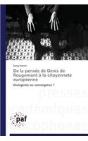 de la Pensée de Denis de Rougemont À La Citoyenneté Européenne