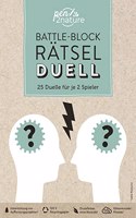Battle-Block Ratsel-Duell | Spieleblock mit 25 Duellen fur je 2 Spiler: Nachhaltige Ratsel und Spiele fur 2 Personen auf Recyclingpapier (pen2nature books)