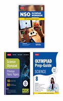 Olympiad Nso Workbook, Prep Guide and Previous Year Papers Combo Class 8