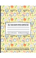 Half Inch Graph Paper Composition - School Stuff Pattern - 0.5 Inch Grid Notebook