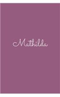 Mathilda: notebook with the name on the cover, elegant, discreet, official notebook for notes, dot grid notebook,