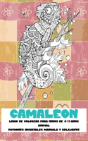 Libro de colorear para niños de 8-12 años - Patrones increíbles Mandala y relajante - Animal - Camaleón