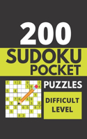 200 Sudoku Pocket Puzzles - Difficult Level