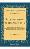 Reorganization of the Army, 1919: Hearings Before the Subcommittee of the Committee on Military Affairs, United States Senate, Sixty-Sixth Congress, First Session on S. 2691 (Classic Reprint)