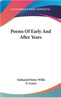 Poems Of Early And After Years