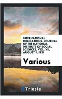 INTERNATIONAL OBLIGATIONS. JOURNAL OF TH