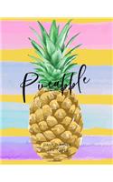 2019 2020 15 Months Pineapple Fruit Daily Planner
