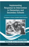 Implementing Response-To-Intervention in Elementary and Secondary Schools