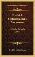 Friedrich Schleiermacher's Monologen