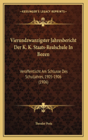 Vierundzwanzigster Jahresbericht Der K. K. Staats-Realschule In Bozen