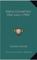 Ebene Geometrie Der Lage (1900)