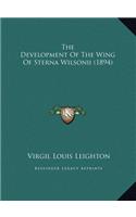 The Development Of The Wing Of Sterna Wilsonii (1894): (English)