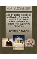 Joel D. Ender, Petitioner, V. Chrysler Corporation Et Al. U.S. Supreme Court Transcript of Record with Supporting Pleadings