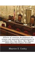 Effects of Uranium Development on Erosion and Associated Sedimentation in Southern San Juan Basin, New Mexico
