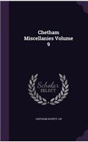 Chetham Miscellanies Volume 9