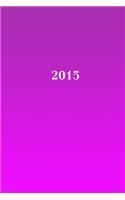 2015: Kalender/Terminplaner: 1 Woche auf 2 Seiten, Format ca. A5, Cover flieder(10 Kalender/Terminplaner)