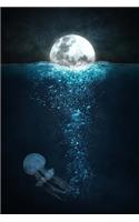 The Moon and the Sea Art Journal: 150 Page Lined Notebook/Diary