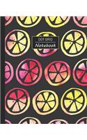 Dot Grid Notebook: Dotted Grid Notebook/Journal - Summer Lemonade Lemon Citrus Pattern - 100 Pages - 7.5" x 9.25" - Children Kids Girls Teens Women - Perfect For Schoo